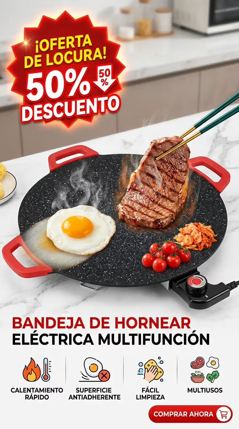 Sartén Wok Eléctrico Antiadherente