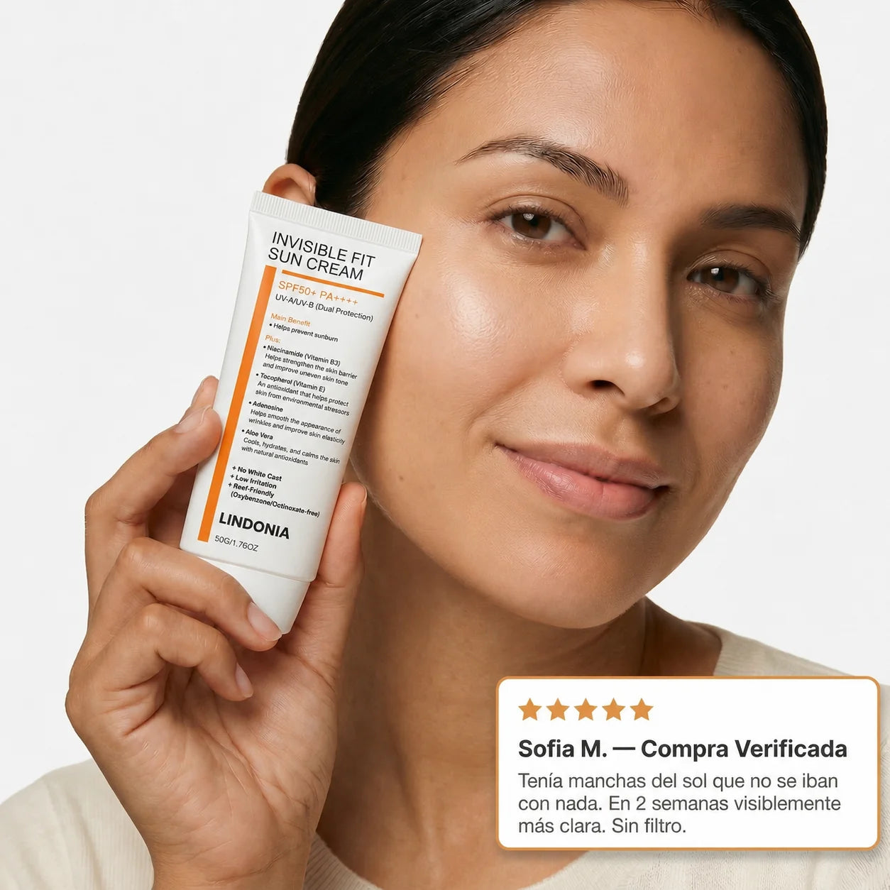 Lindonia® Bloqueador Glow Coreano SPF50