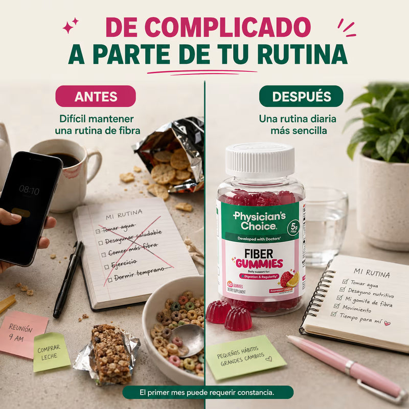 Gomitas de fibra para la digestión